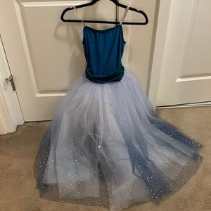 Ballet Costume with Flowy and Sparkly Skirt